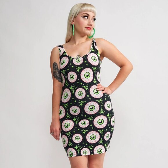 Sourpuss Dresses & Skirts - SOURPUSS Jeepers Peepers Eyeball Tank Dress